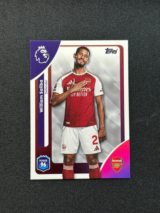 3 William Saliba Arsenal Base - Topps Premier League 2026