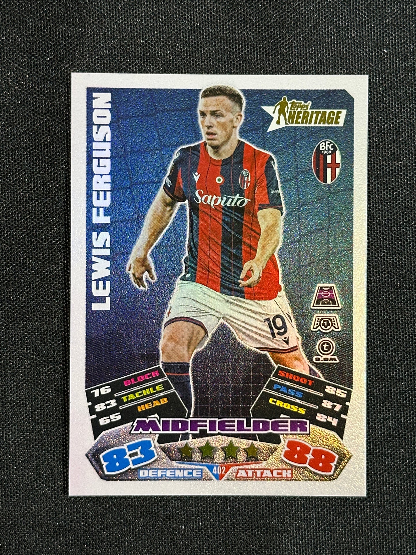 402 Lewis Ferguson Bologna 1909 Heritage - Topps Match Attax 2025/26