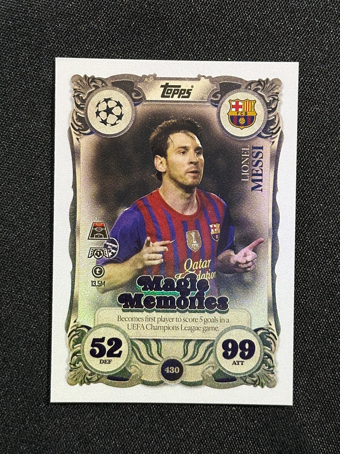 430 Lionel Messi Barcelona Magic Memories - Topps Match Attax 2025/26