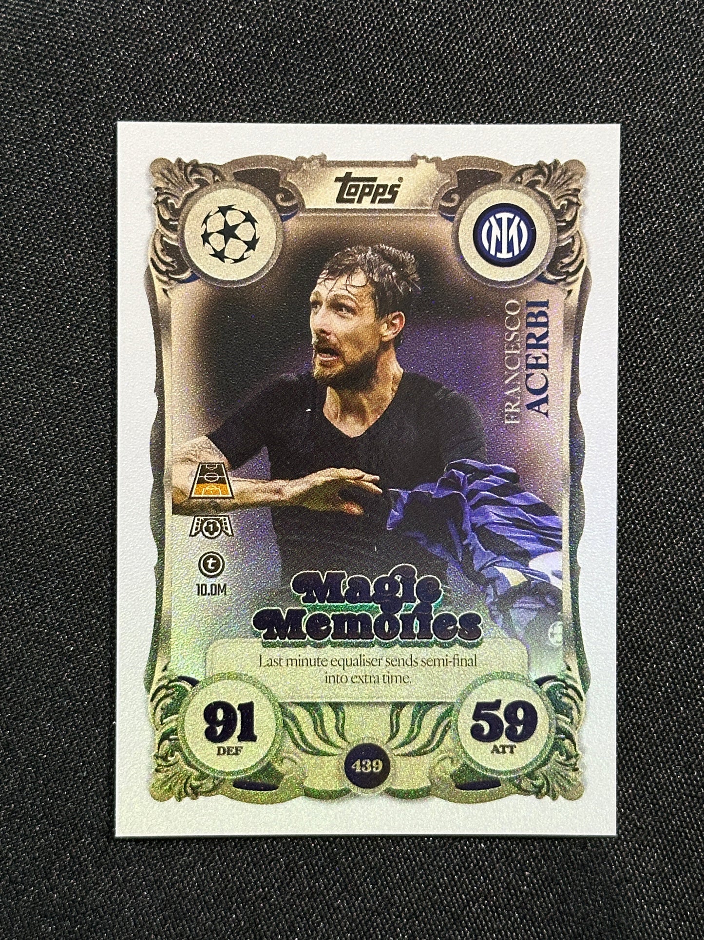 439 Francesco Acerbi Inter Milan Magic Memories - Topps Match Attax 2025/26