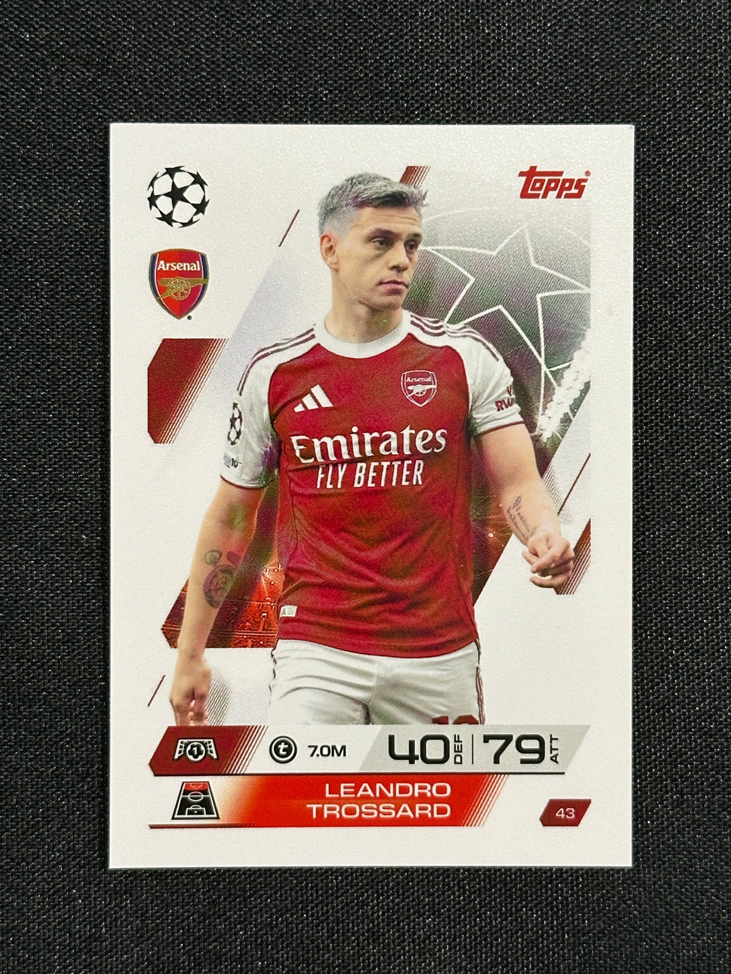 43 Leandro Trossard Arsenal Base - Topps Match Attax 2025/26