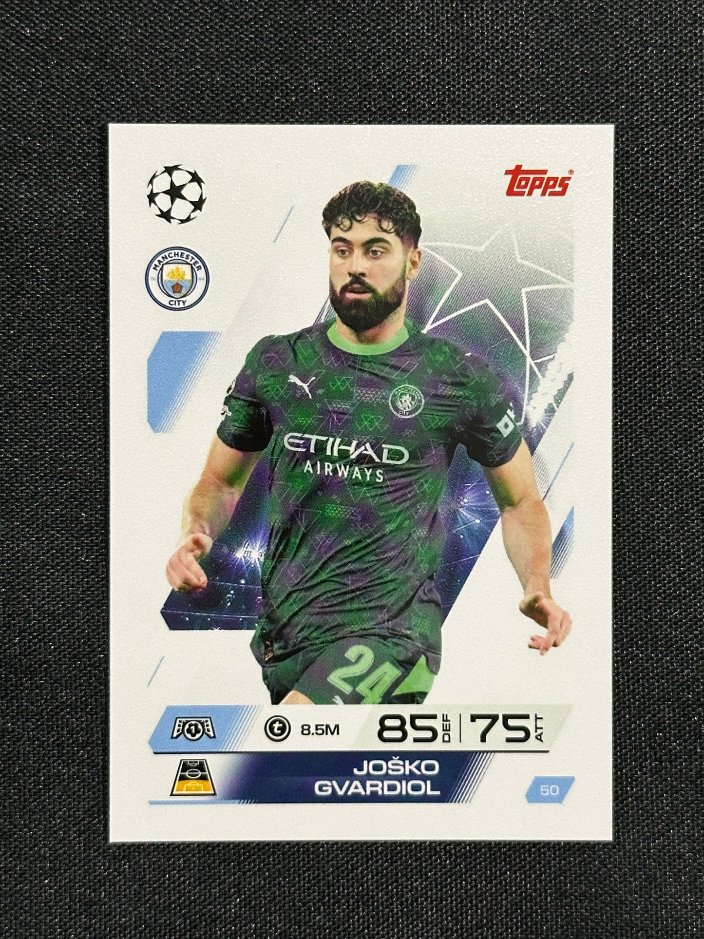 50 Joško Gvardiol Manchester City Base - Topps Match Attax 2025/26