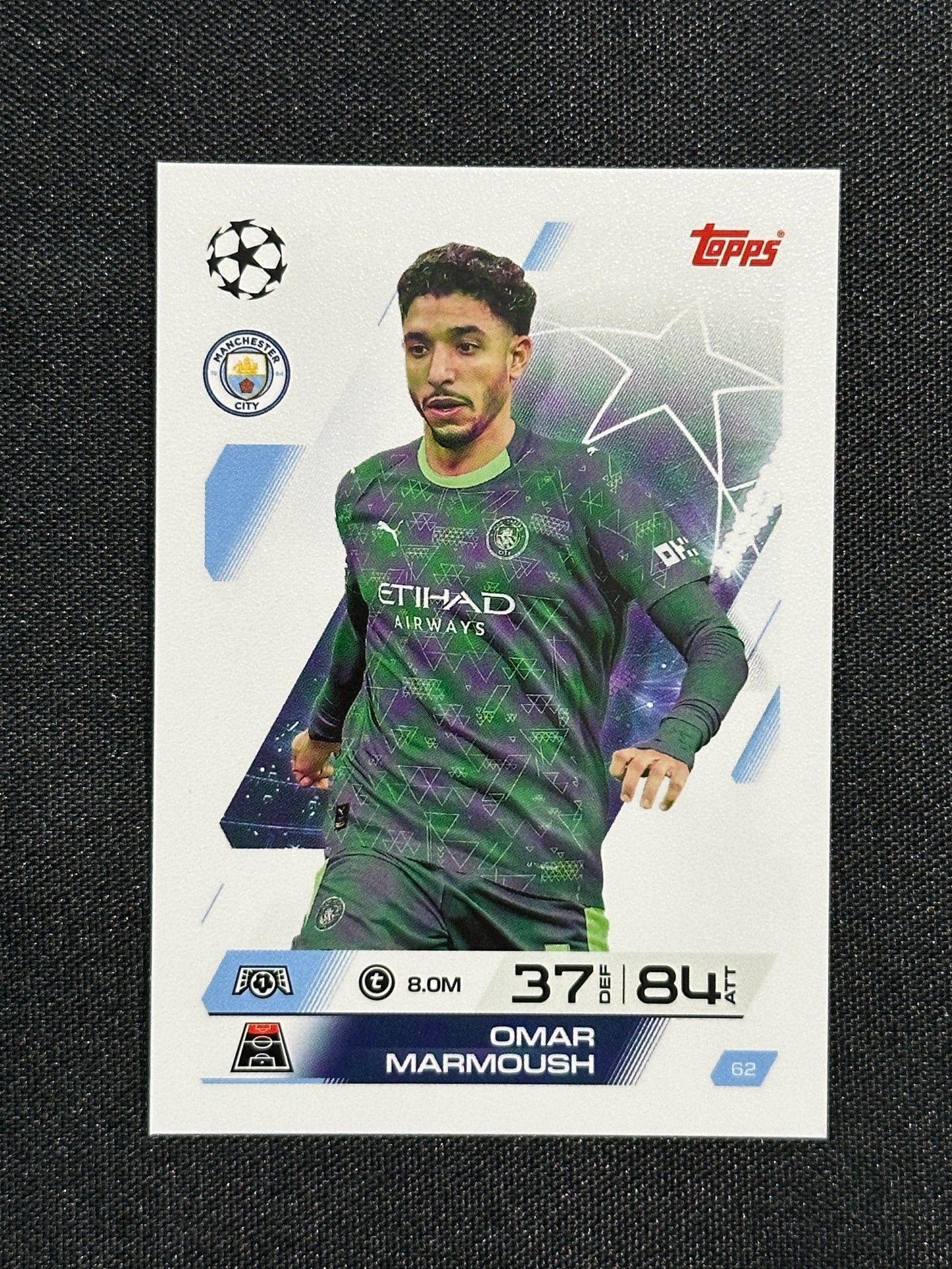 62 Omar Marmoush Manchester City Base - Topps Match Attax 2025/26