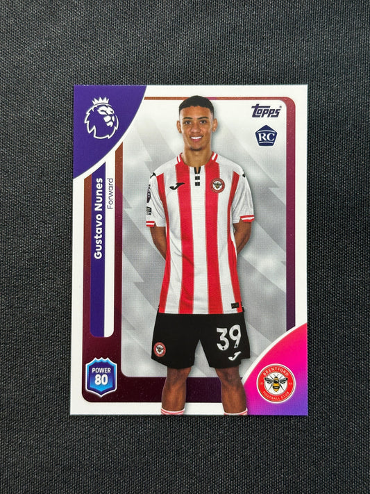 67 Gustavo Nunes Brentford Base - Topps Premier League 2026