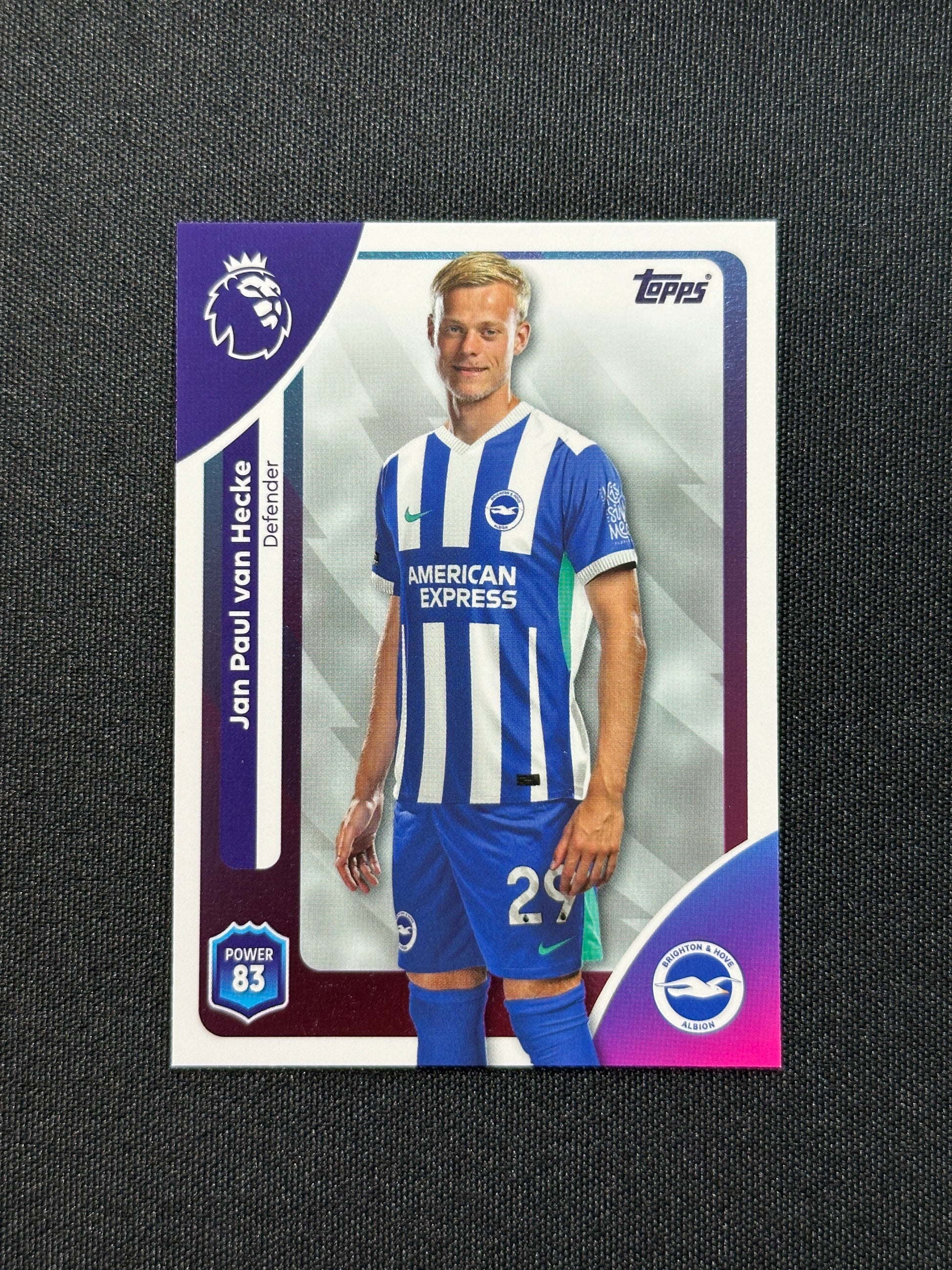 75 Jan Paul van Hecke Brighton Base - Topps Premier League 2026