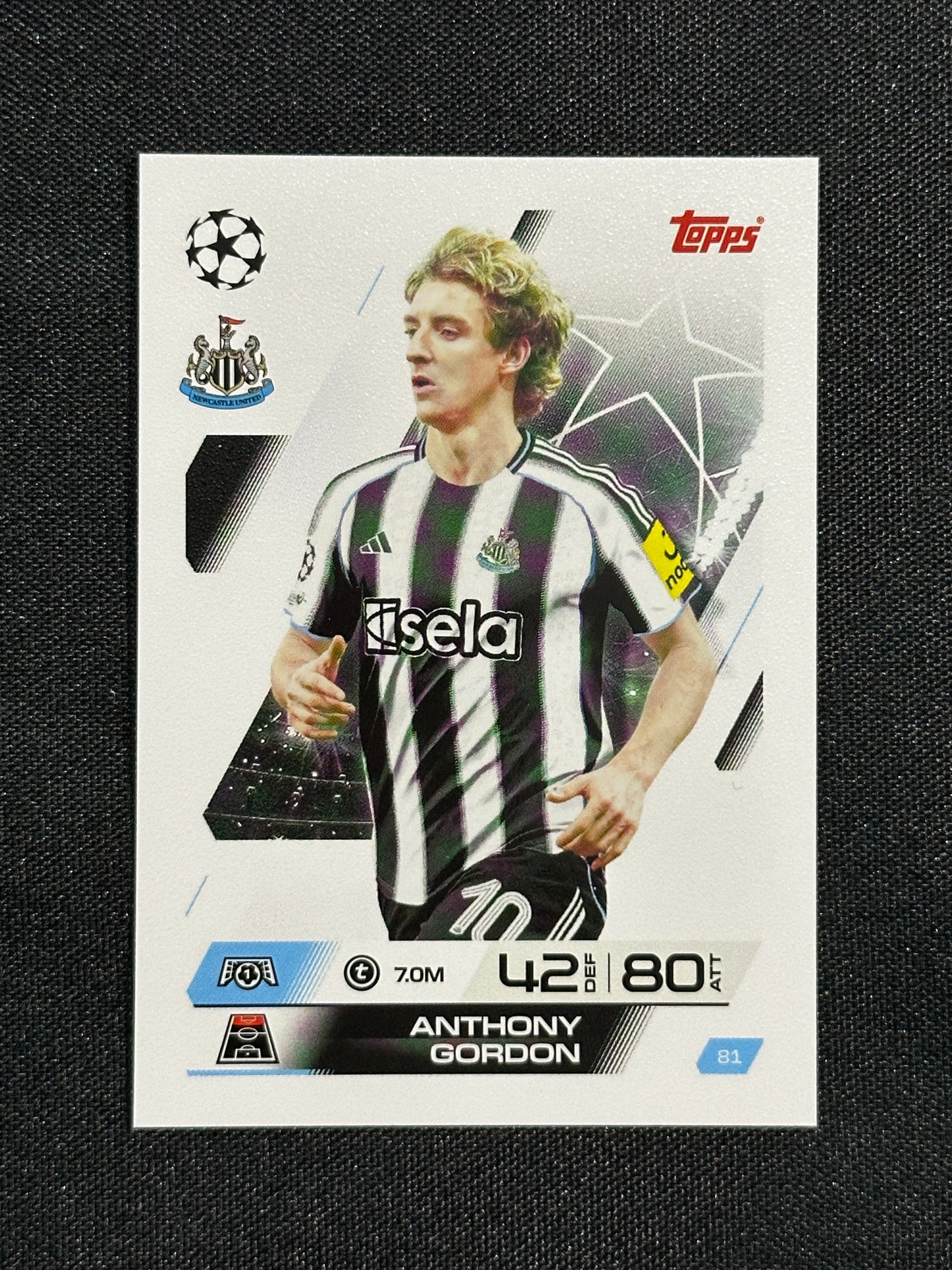81 Anthony Gordon Newcastle United Base - Topps Match Attax 2025/26