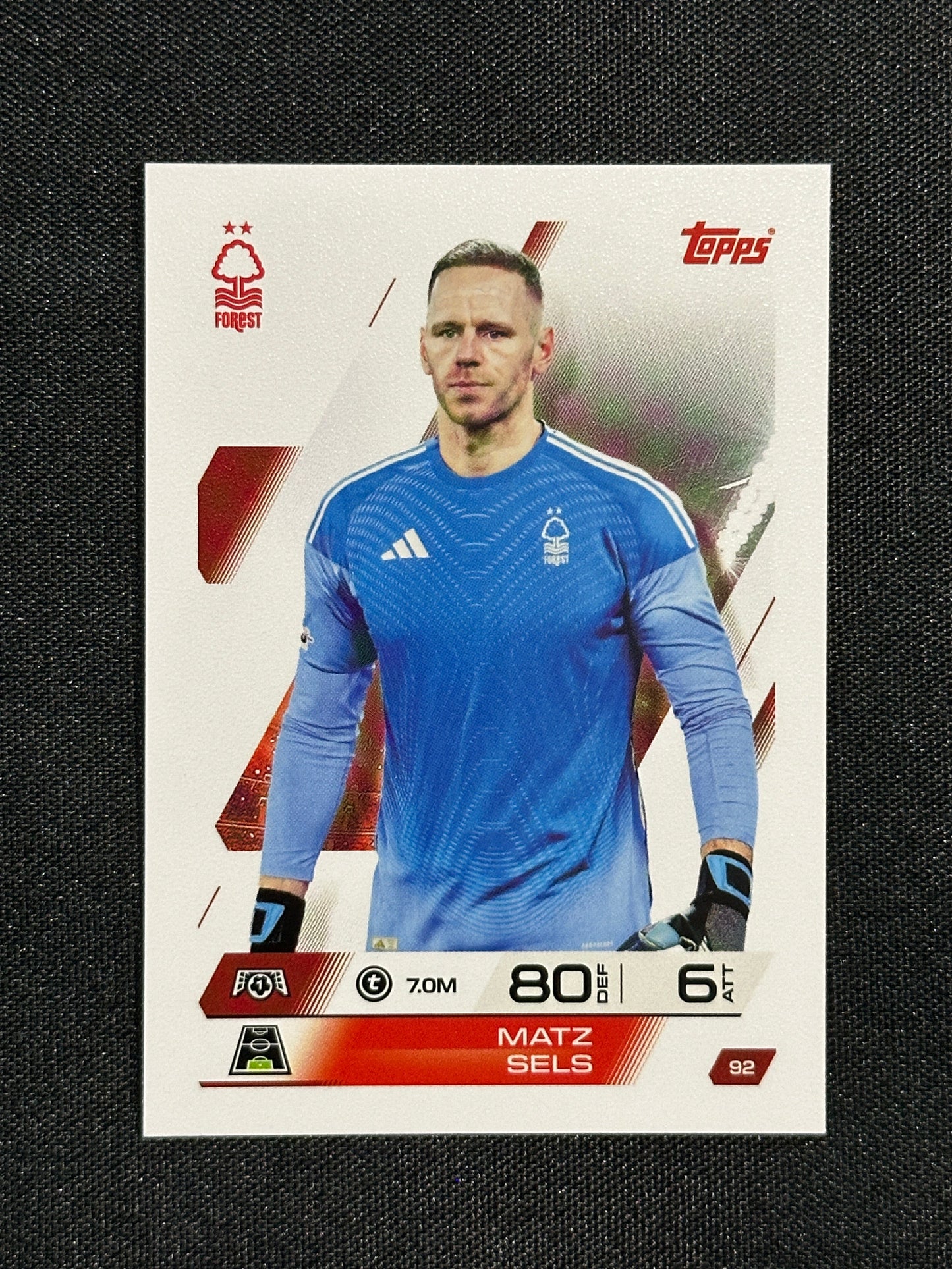 92 Matz Sels Nottingham Forest Base - Topps Match Attax 2025/26