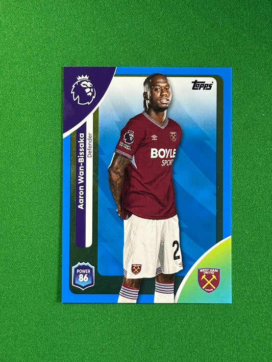 Aaron Wan-Bissaka Blue Parallel Base - Topps Premier League 2026