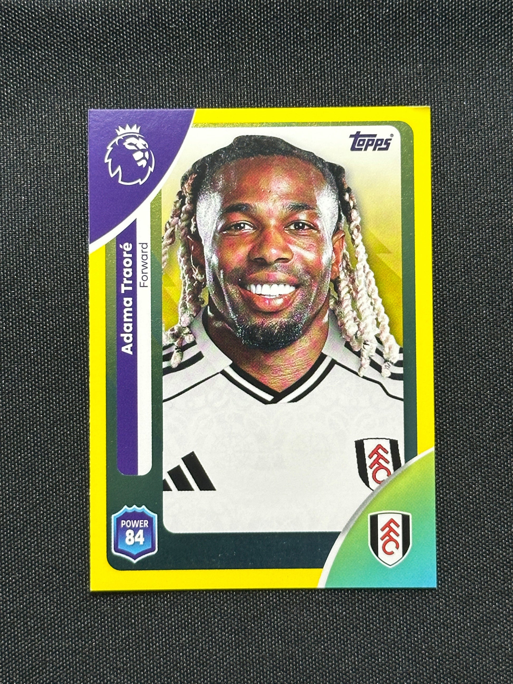 Adama Traore Yellow Parallel Base - Topps Premier League 2026