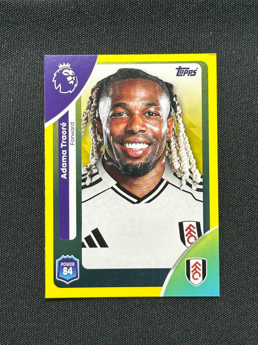 Adama Traore Yellow Parallel Base - Topps Premier League 2026