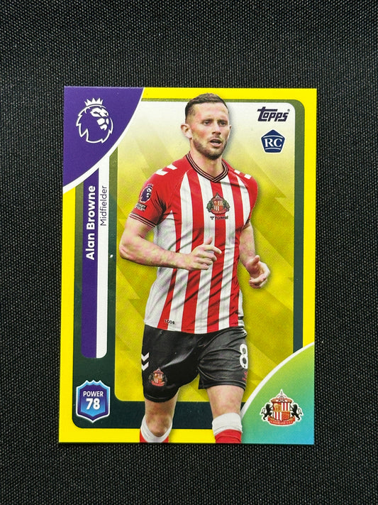 Alan Browne Yellow Parallel Base - Topps Premier League 2026