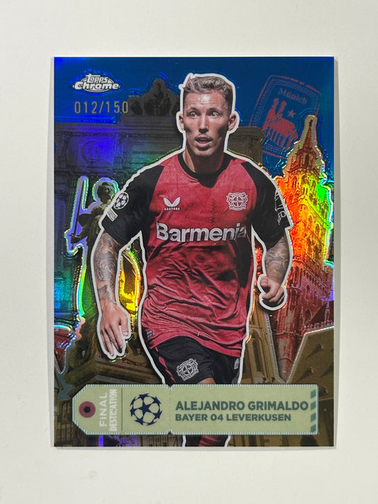Alejandro Garnacho Numbered Parallel 12/150 - Topps Chrome 2024/25