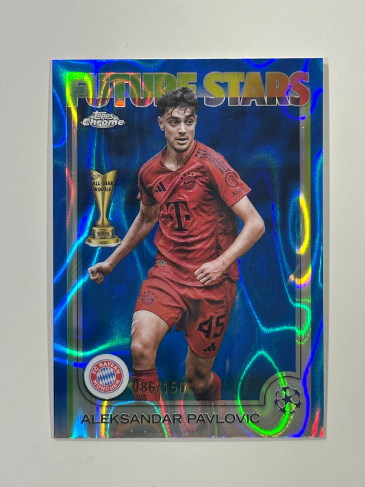 Aleksandar Pavlovic Numbered Parallel 86/150 - Topps Chrome 2024/25