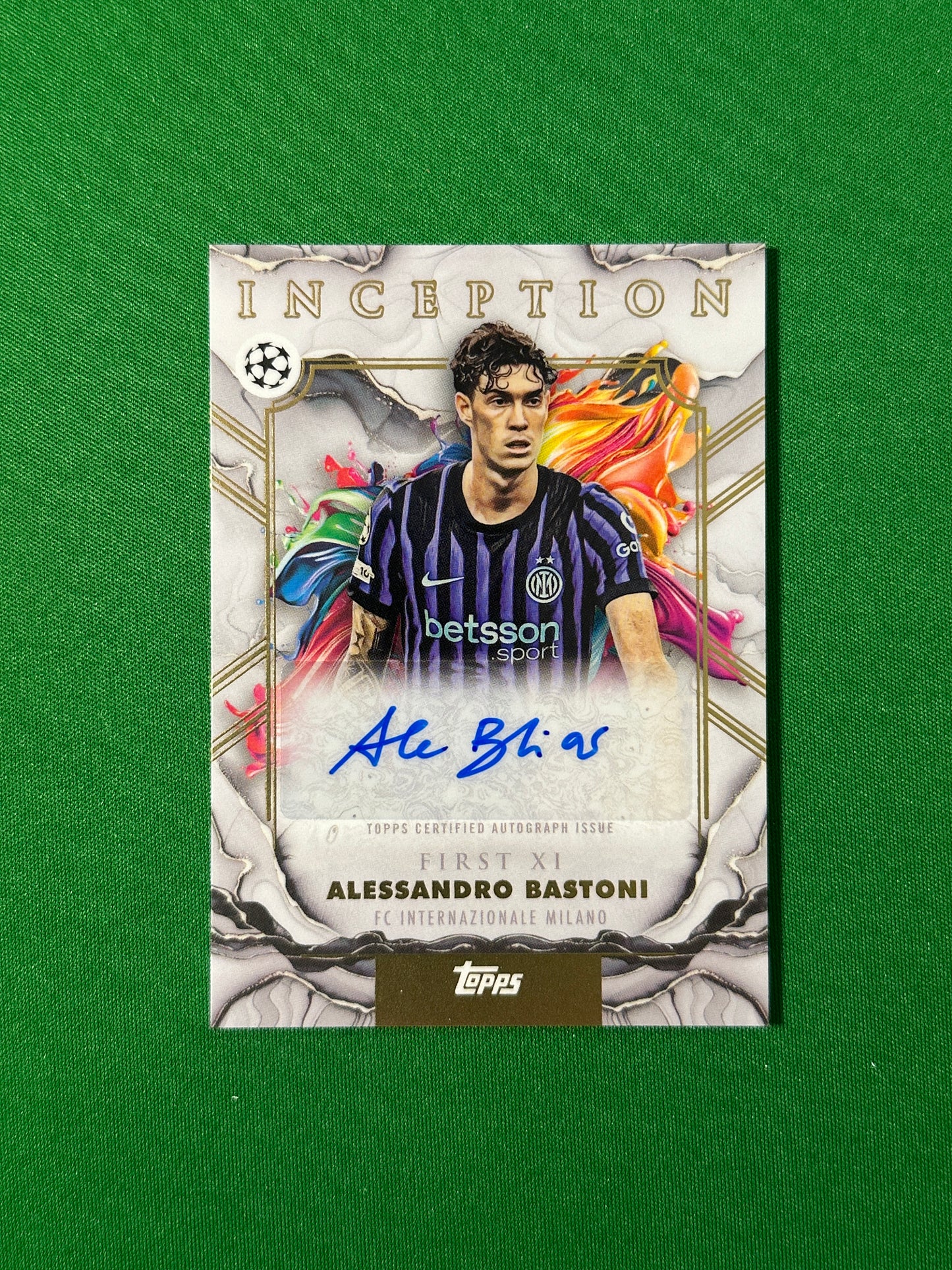 Alessandro Bastoni Autograph FC Internazionale Milano Topps PL Inception 2025/26 football card