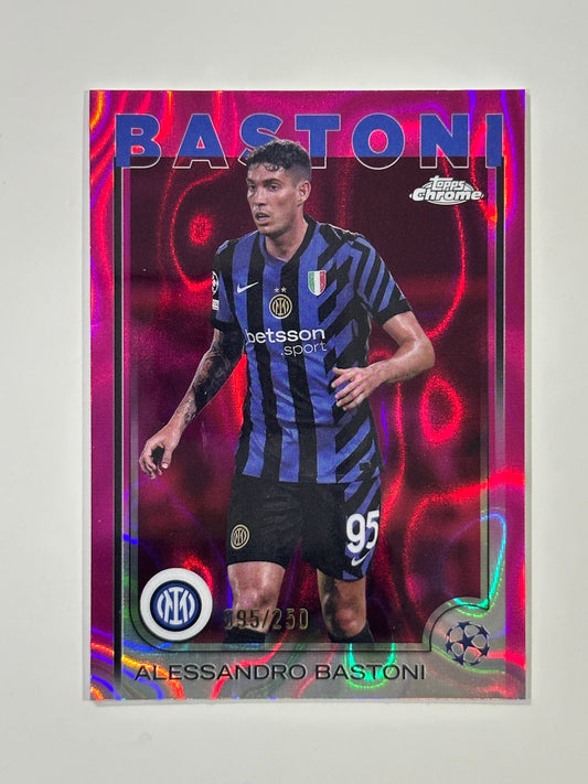Alessandro Bastoni Numbered Parallel 95/250 - Topps Chrome 2024/25