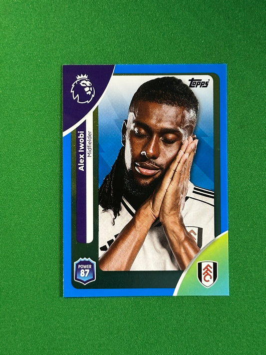 Alex Iwobi Blue Parallel Base - Topps Premier League 2026