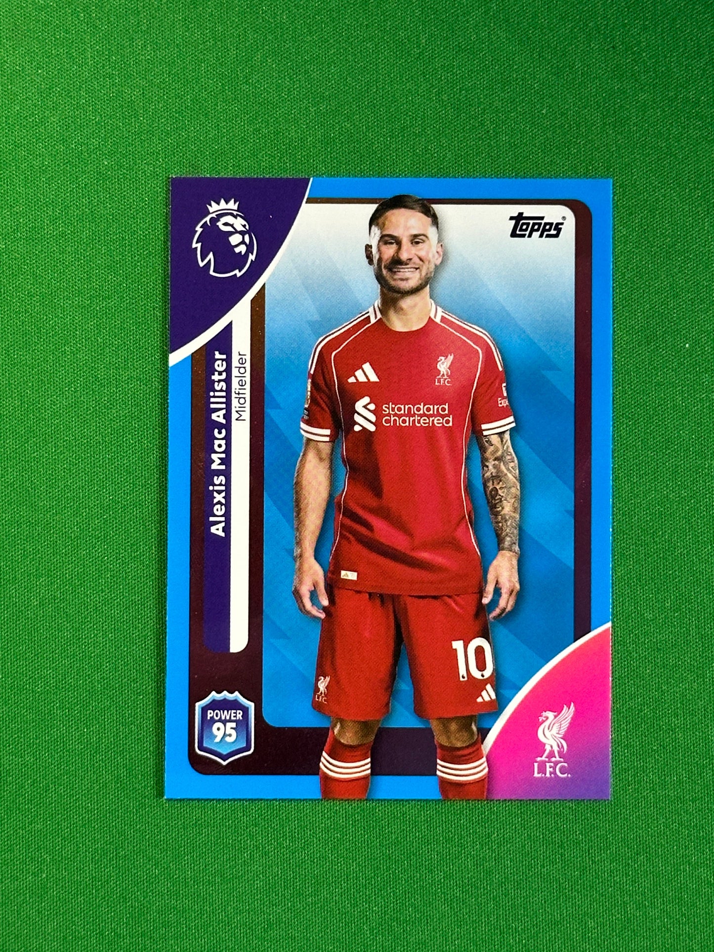 Alexis Mac Allister Blue Parallel Base - Topps Premier League 2026