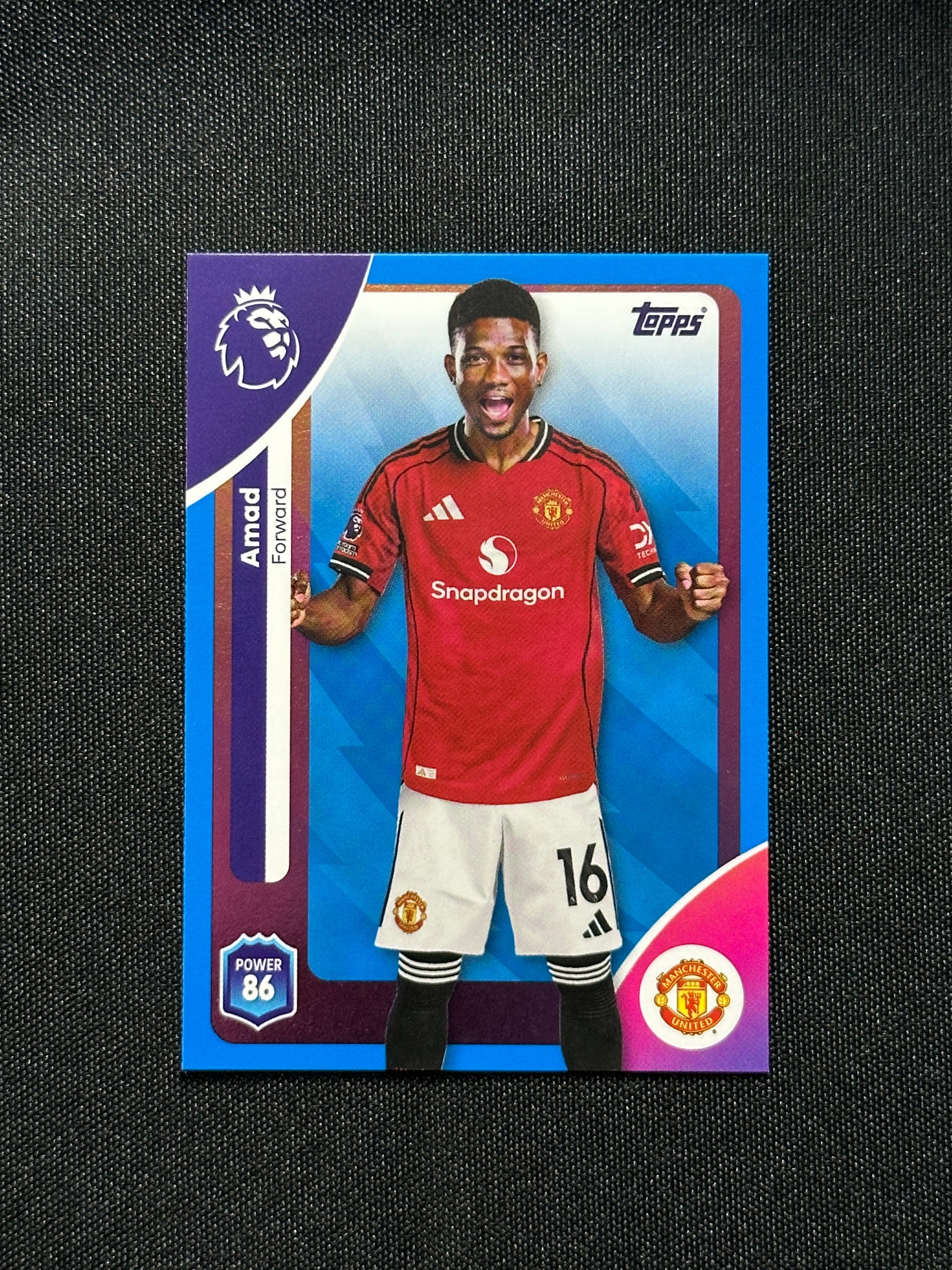 Amad Blue Parallel Base - Topps Premier League 2026