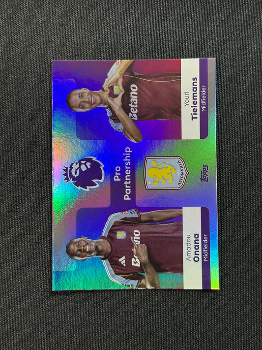 Amadou Onana/Youri Tielemans Aston Villa Pro Partnership - Topps Premier League 2026