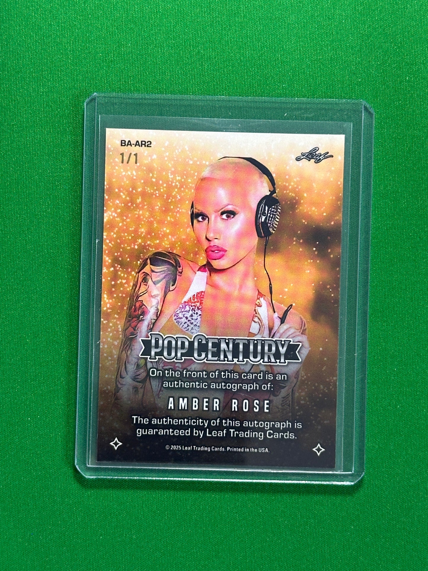 Amber Rose Autograph 1/1 - Leaf Pop Century 2025
