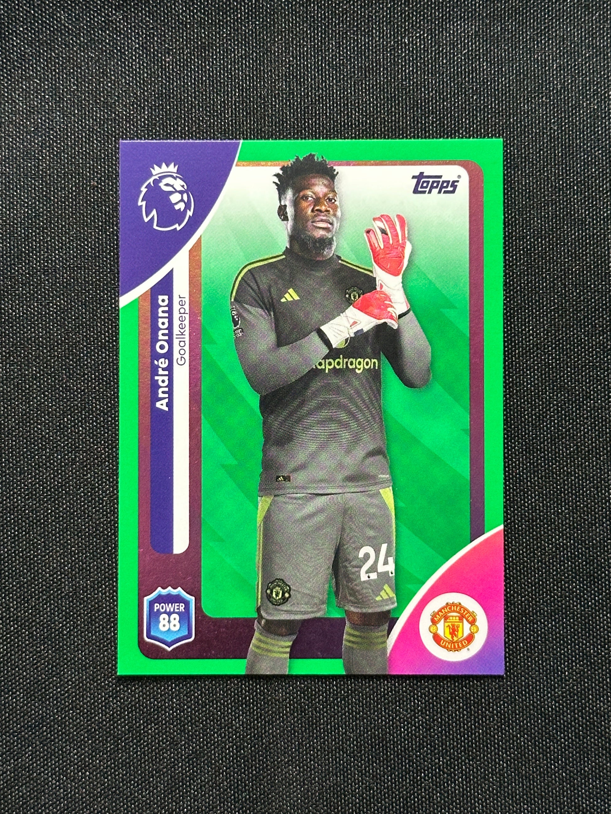 Andre Onana Green Parallel Base - Topps Premier League 2026