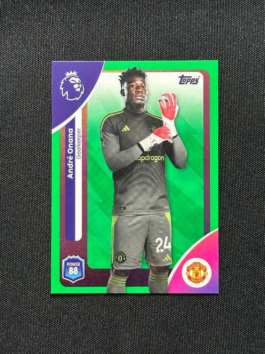Andre Onana Green Parallel Base - Topps Premier League 2026