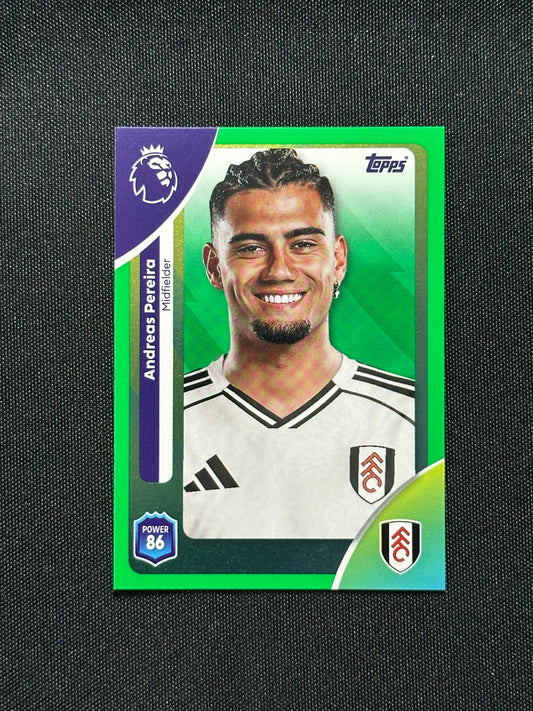 Andreas Pereira Green Parallel Base - Topps Premier League 2026