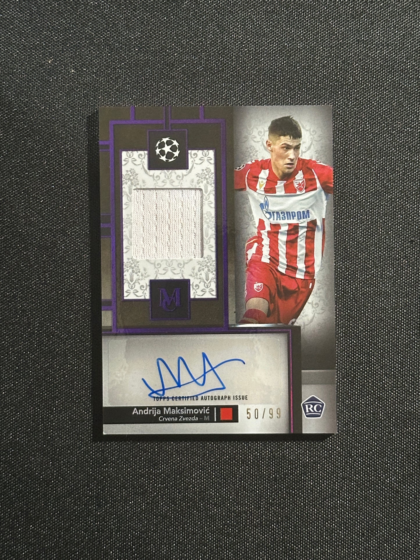 Andrija Maksimovic Autograph 50/99 - Topps UCC Museum 2024/25
