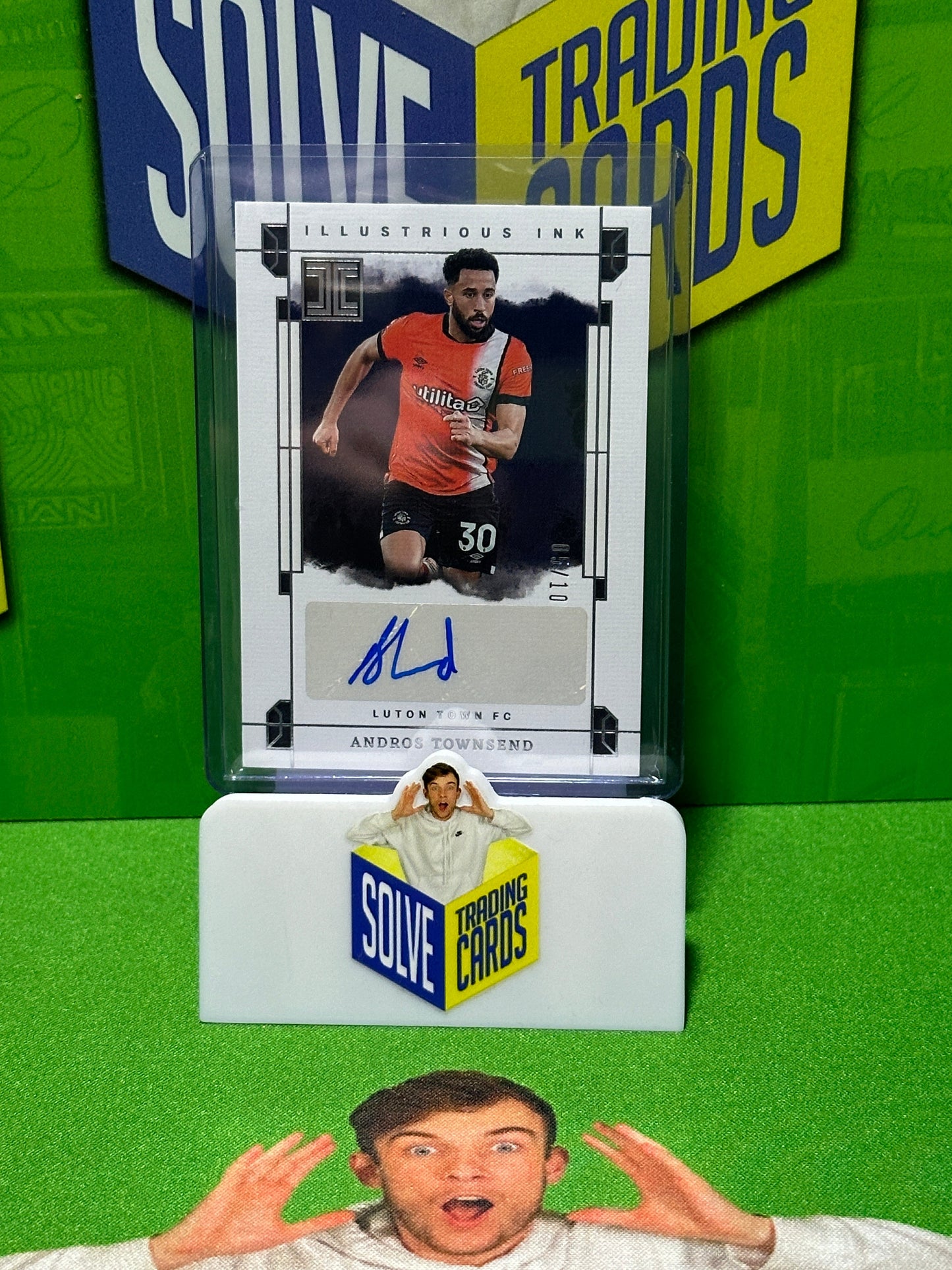 Andros Townsend Autograph 5/10 - Luton Town - Panini Impeccable 2023/24 Main