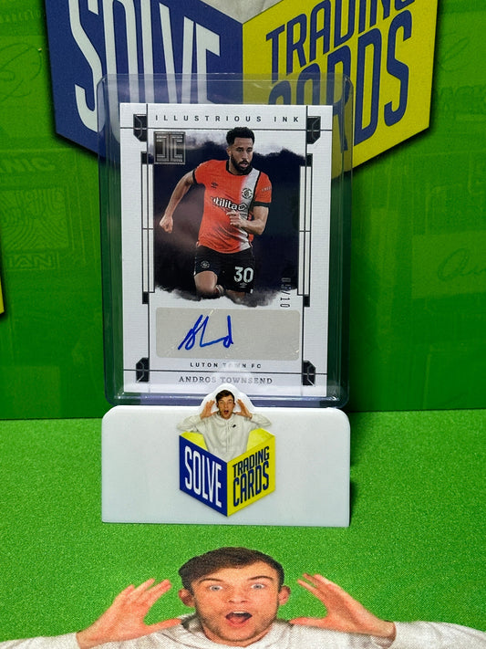 Andros Townsend Autograph 5/10 - Luton Town - Panini Impeccable 2023/24 Main