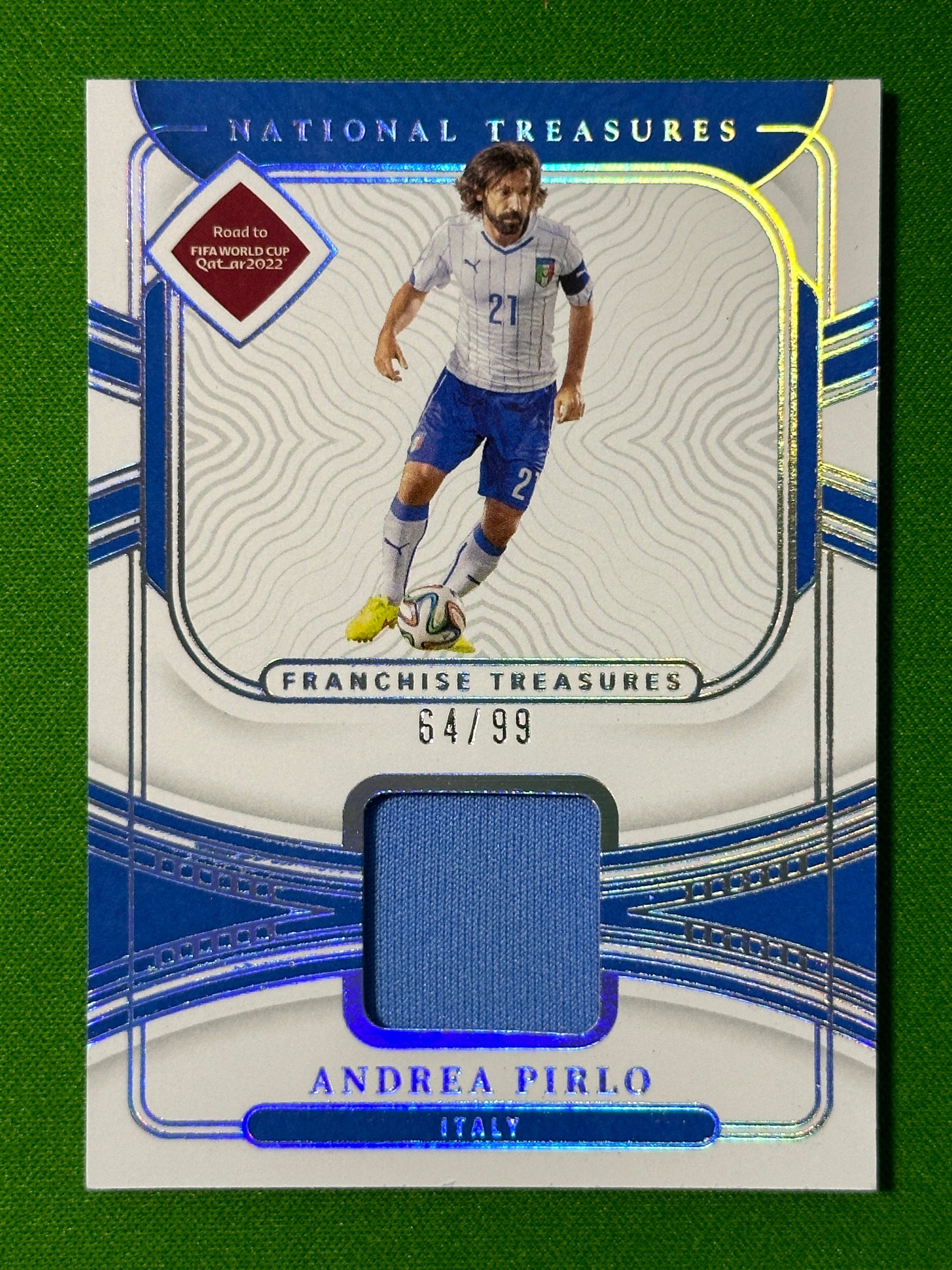 Andrrea Pirlo 64/99 - Italy - Panini National Treasures 2022 Front