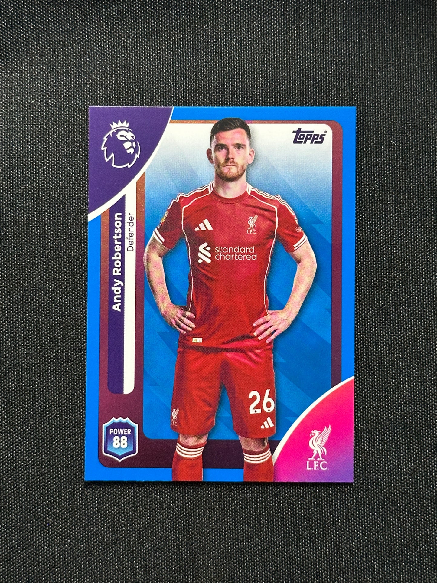 Andy Robertson Blue Parallel Base - Topps Premier League 2026