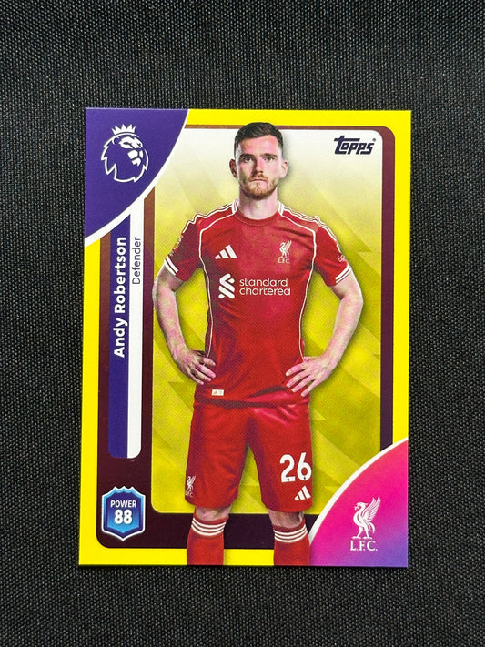 Andy Robertson Yellow Parallel Base - Topps Premier League 2026