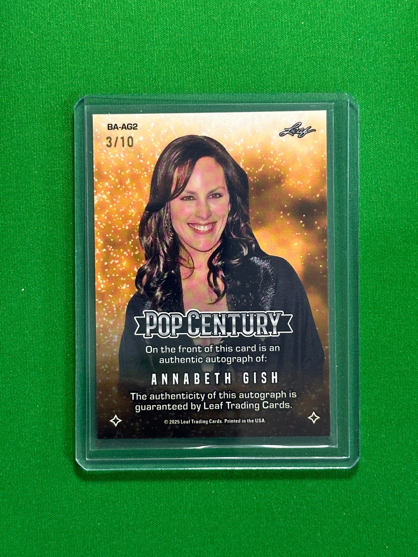 Annabeth Gish Autograph 3/10 - Leaf Pop Century 2025