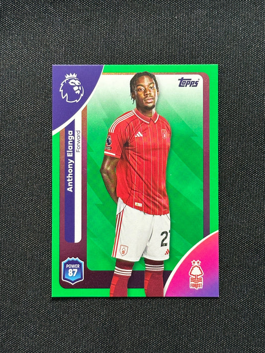 Anthony Elanga Green Parallel Base - Topps Premier League 2026