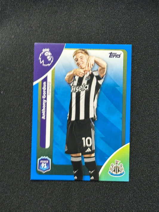 Anthony Gordon Blue Parallel Base - Topps Premier League 2026