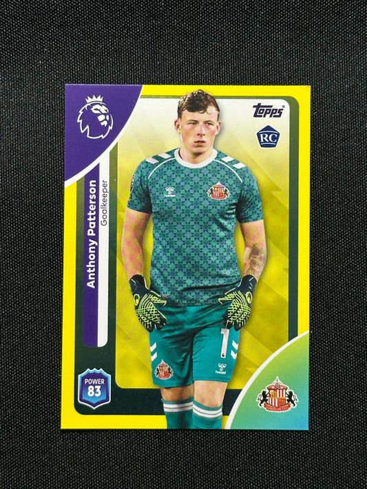 Anthony Patterson Yellow Parallel Base - Topps Premier League 2026