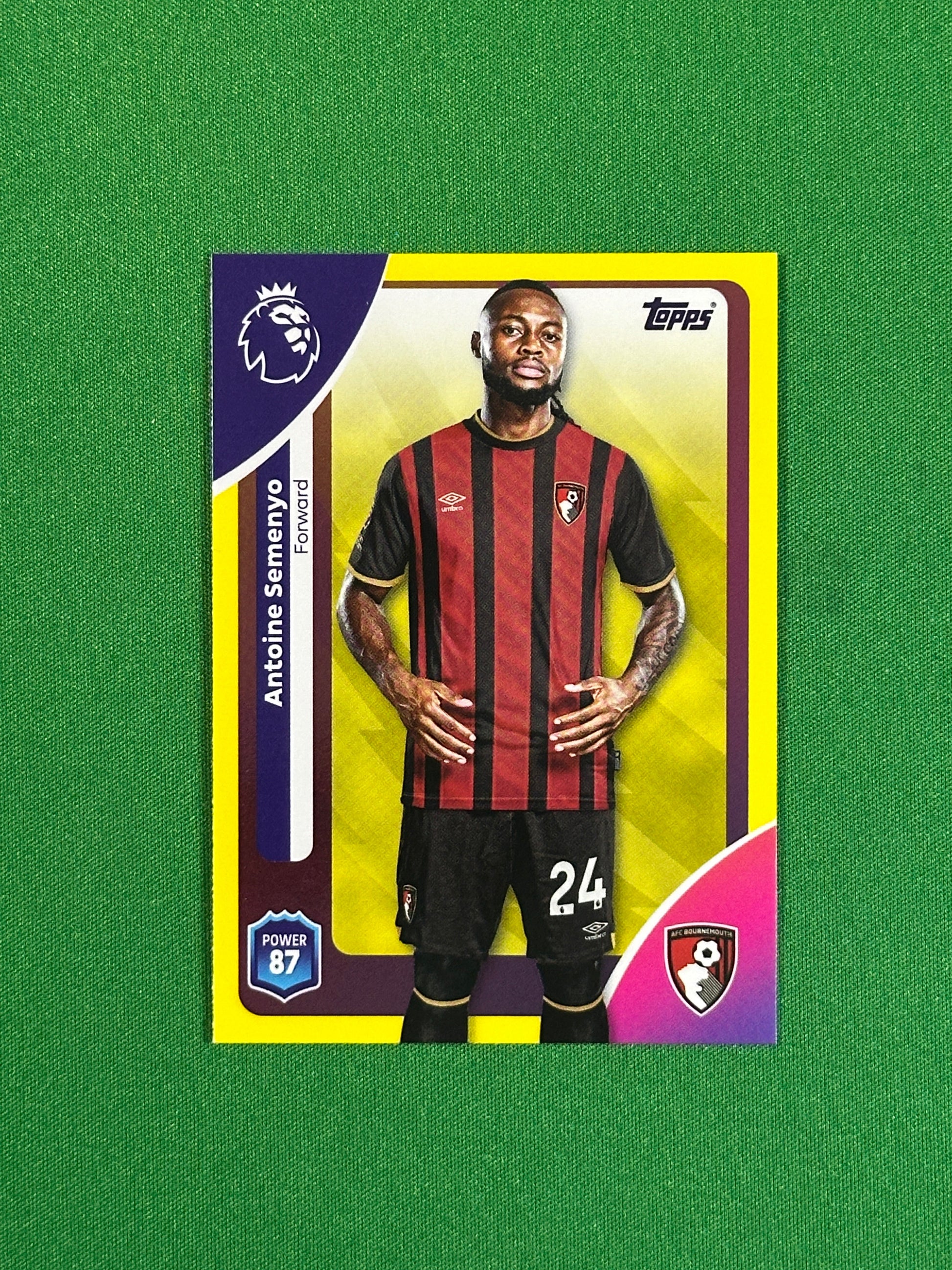 Antoine Semenyo Yellow Parallel Base - Topps Premier League 2026