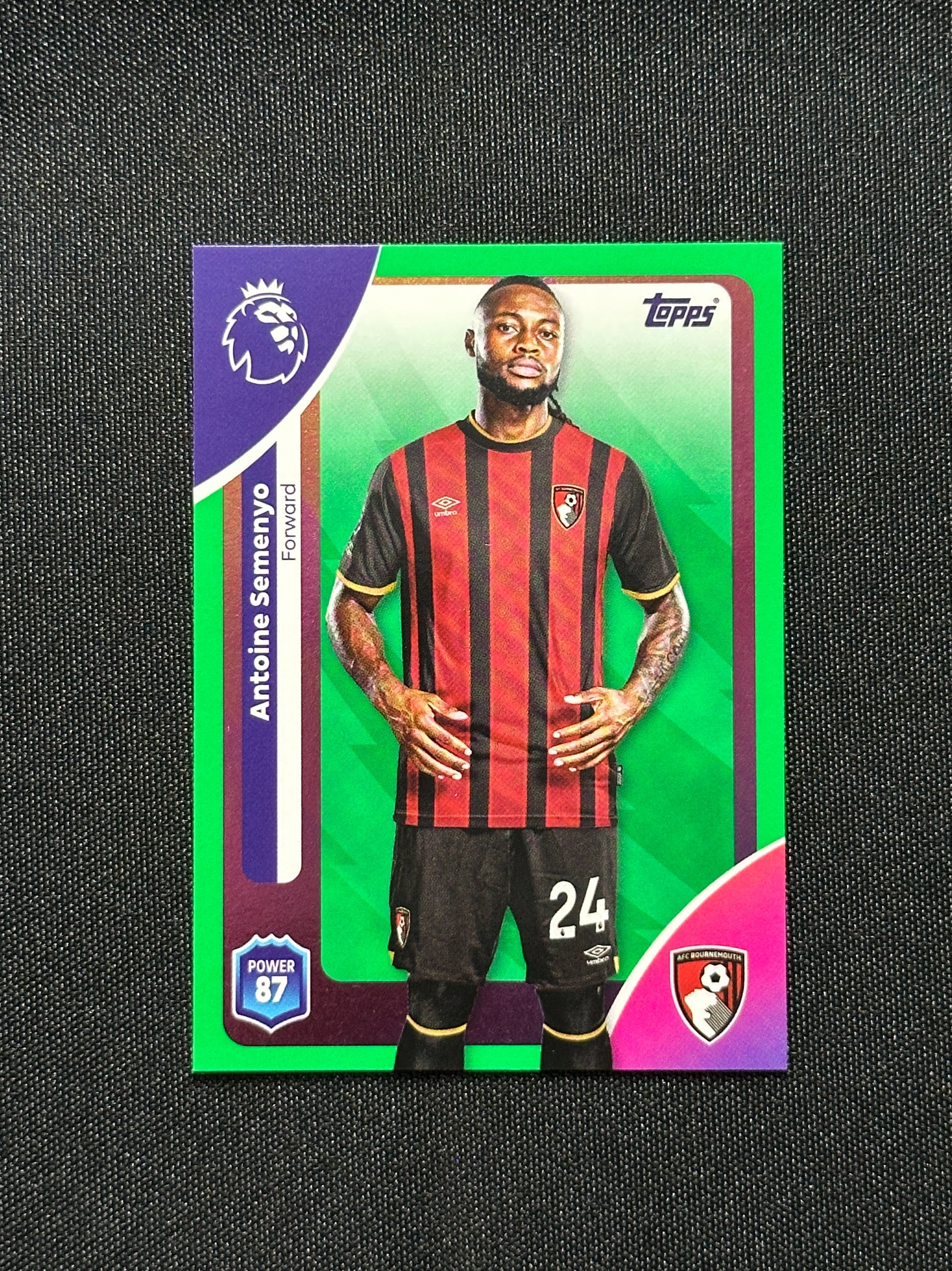Antoine Semeyo Green Parallel Base - Topps Premier League 2026