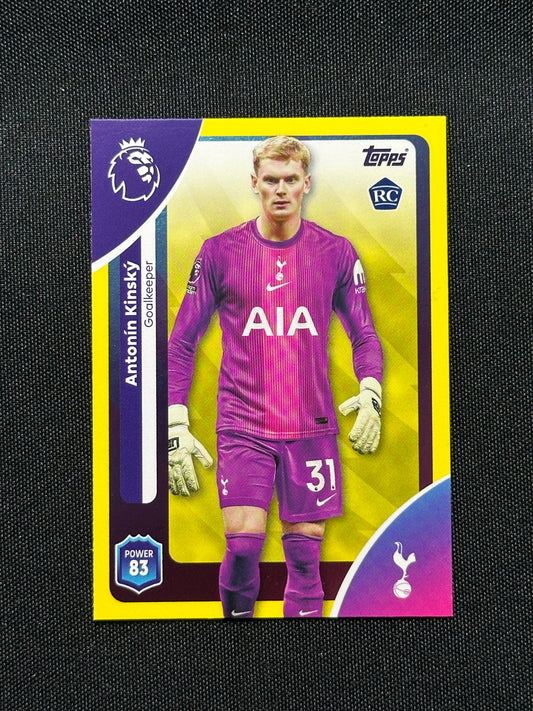 Antonin Kinsky Yellow Parallel Base - Topps Premier League 2026