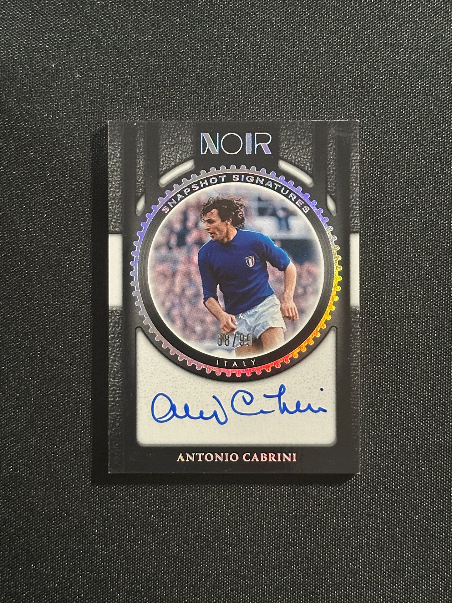 Antonio Cabrini Autograph 68/99 - Panini Noir 2024/25