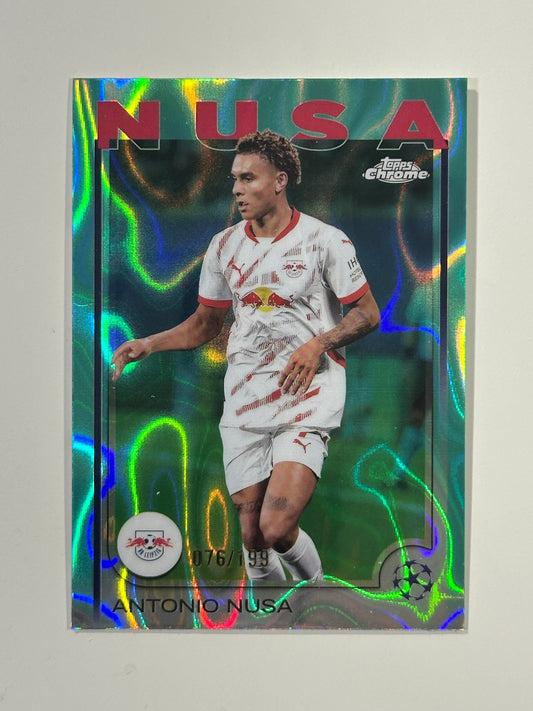 Antonio Nusa Numbered Parallel 76/199 - Topps Chrome 2024/25