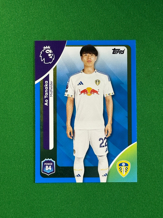 Ao Tanaka Blue Parallel Base - Topps Premier League 2026