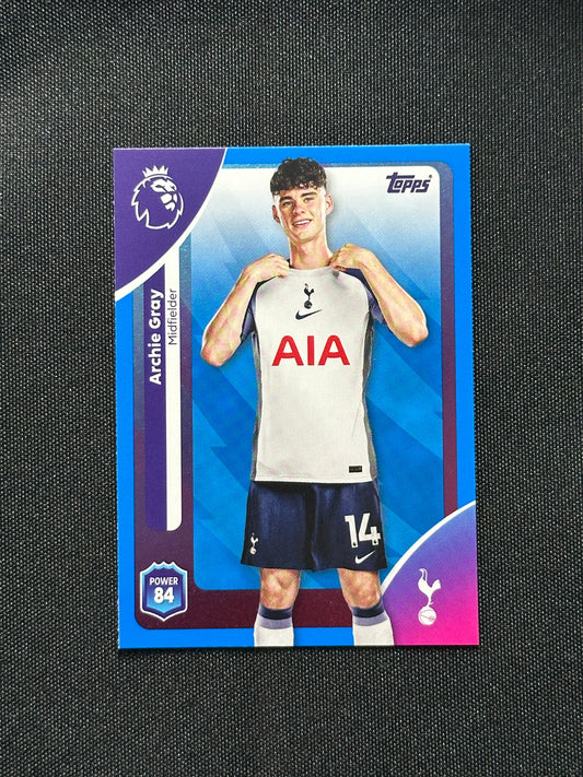 Archie Gray Blue Parallel Base - Topps Premier League 2026