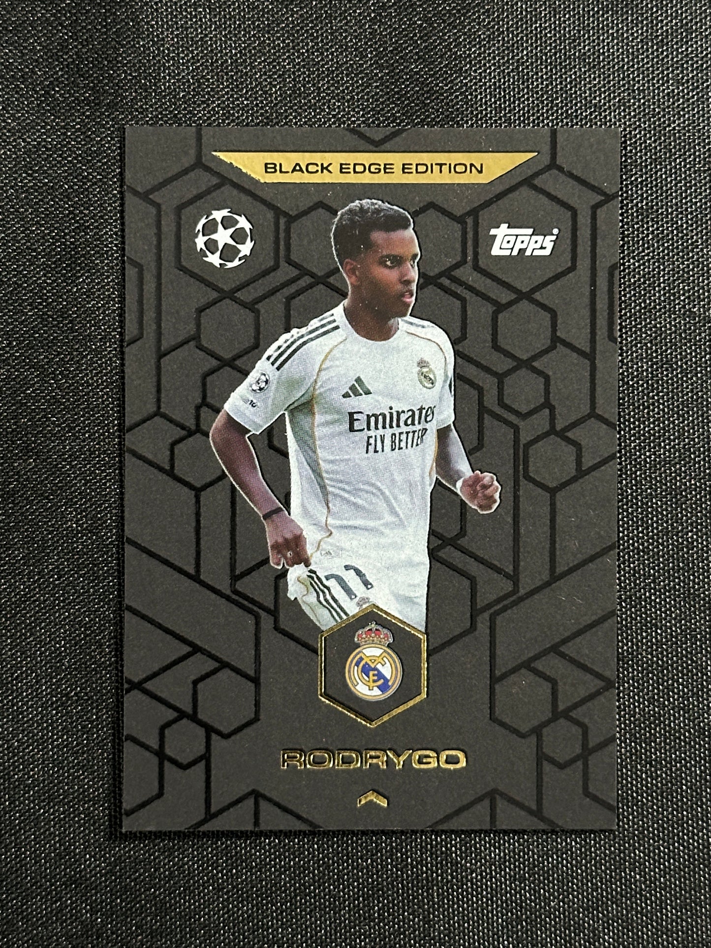 BE 4 Rodrygo Real Madrid Black Edge Edition - Topps Match Attax 2025/26