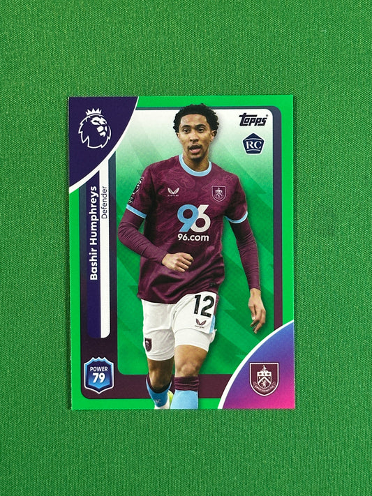 Bashir Humphreys Green Parallel Base - Topps Premier League 2026