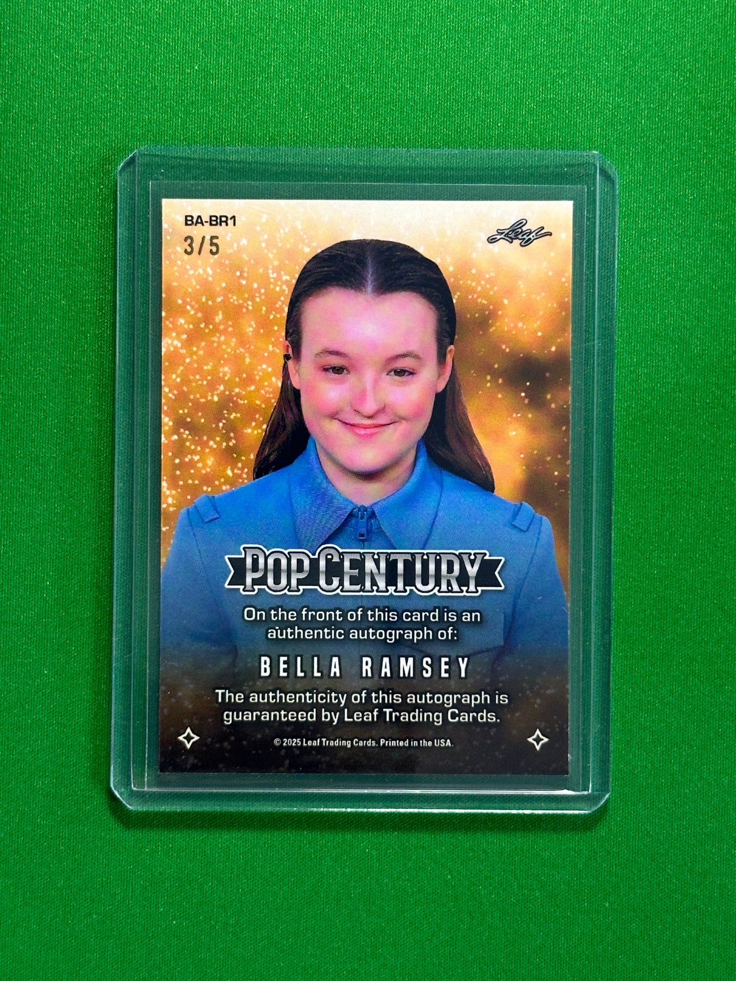 Bella Ramsey Autograph 3/5 - Leaf Pop Century 2025
