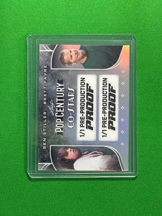 Ben Stiller & Brett Favre Pre-Production Proof 1/1 - Leaf Pop Century 2025