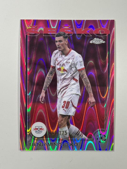 Benjamin Sesko Numbered Parallel 145/175 - Topps Chrome 2024/25