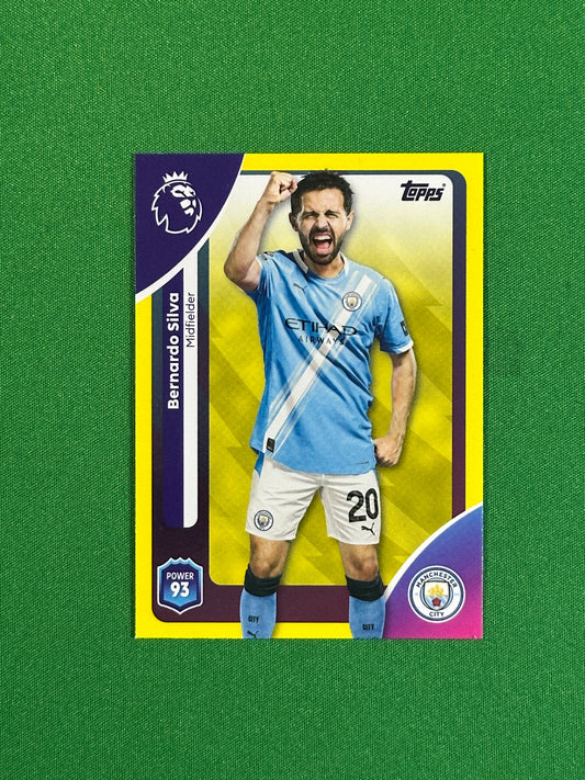 Bernardo Silva Yellow Parallel Base - Topps Premier League 2026